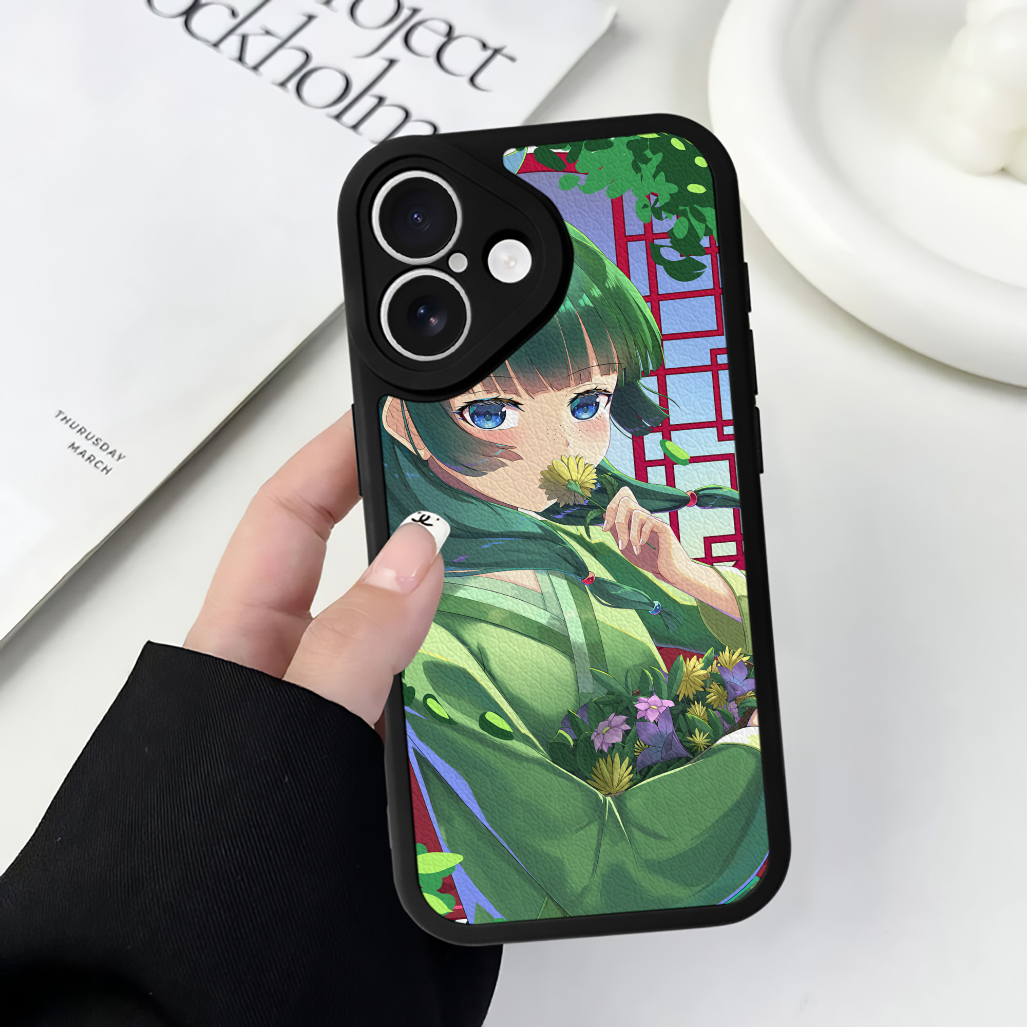 （画像用） 薬屋のひとりごと The Apothecary Diaries 【iPhone 16シリーズ対応】シリコンスマホケース（レザー調） 材質：シリコン